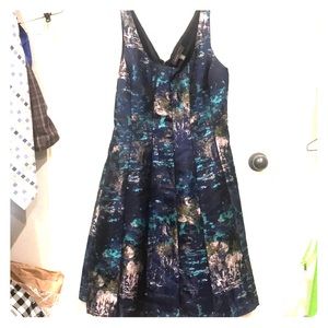 New Donna Ricco Women’s dress blue size 14 Brocade